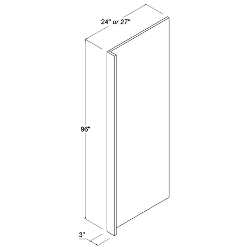 Frameless Refrigerator End Panel Veneer, rta cabinets, wholesale cabinets