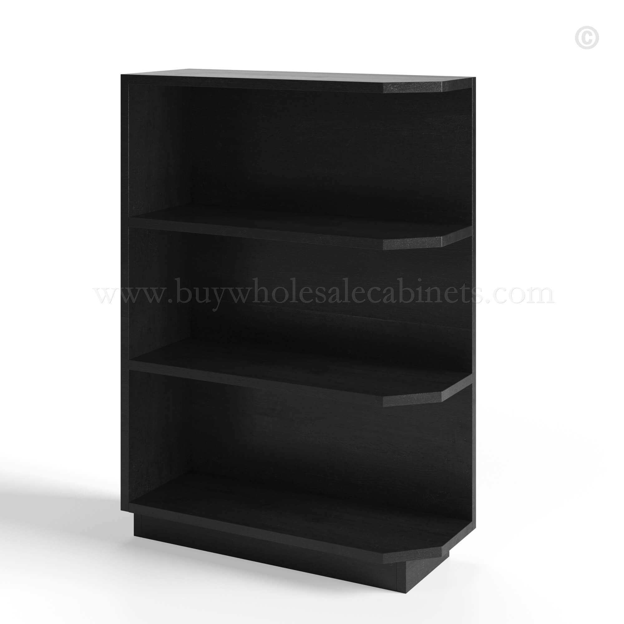 charcoal black shaker base end shelf cabinet, rta cabinets, wholesale cabinets