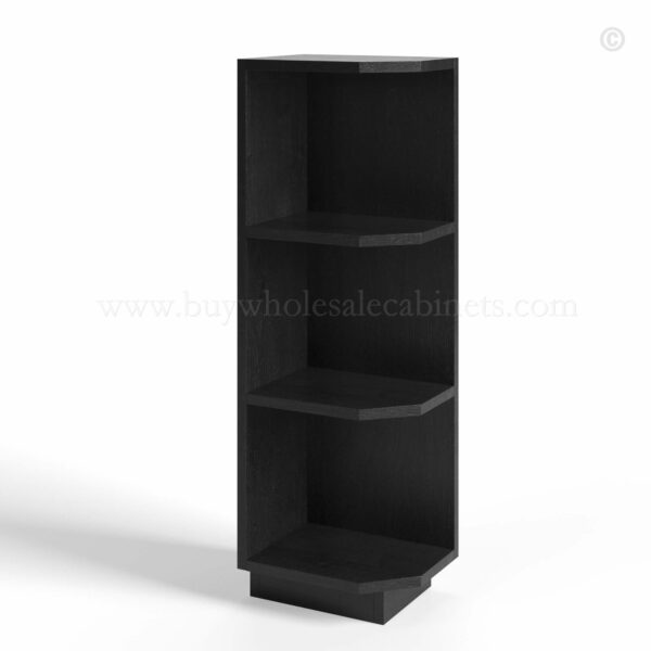 charcoal black shaker wall end shelves, rta cabinets, wholesale cabinets