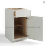 Dove White Slim Shaker Base Cabinet Single Door and Drawer - Image 2