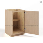Slim Oak Shaker Base Cabinet Single Door Full Height - Image 2