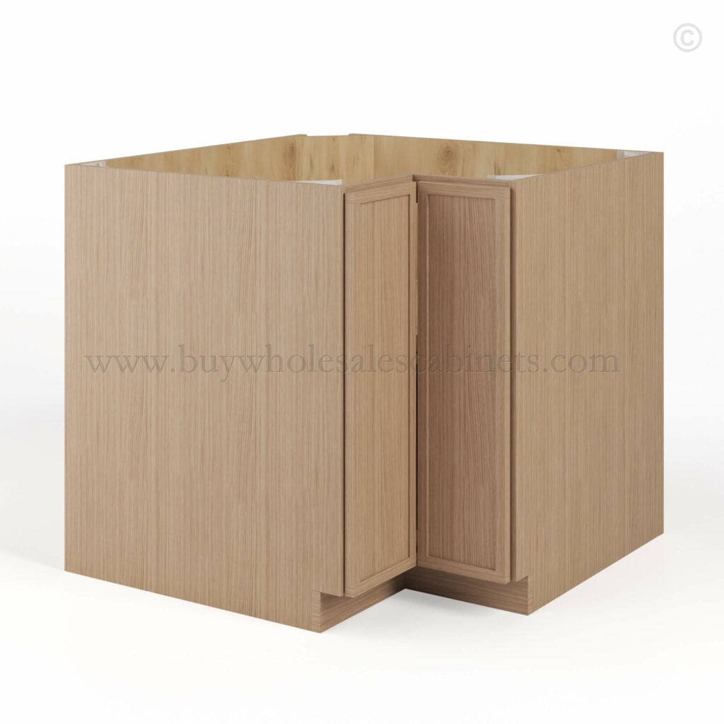 Slim Oak Shaker Easy Reach Base Cabinet