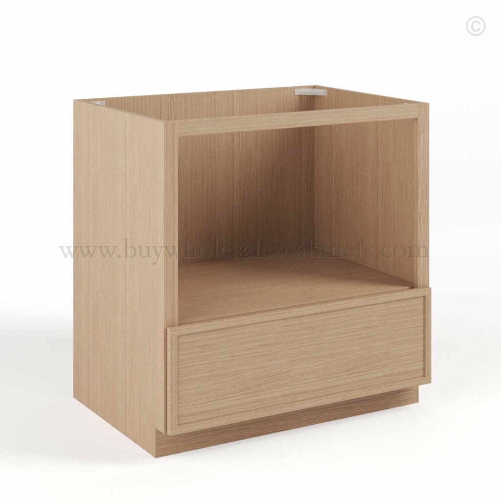 Slim Oak Shaker Microwave Base Cabinet