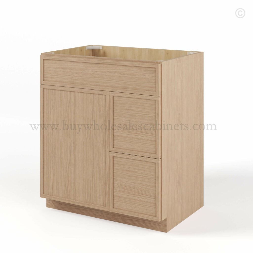 Slim Oak Shaker Vanity Combo with Drawers