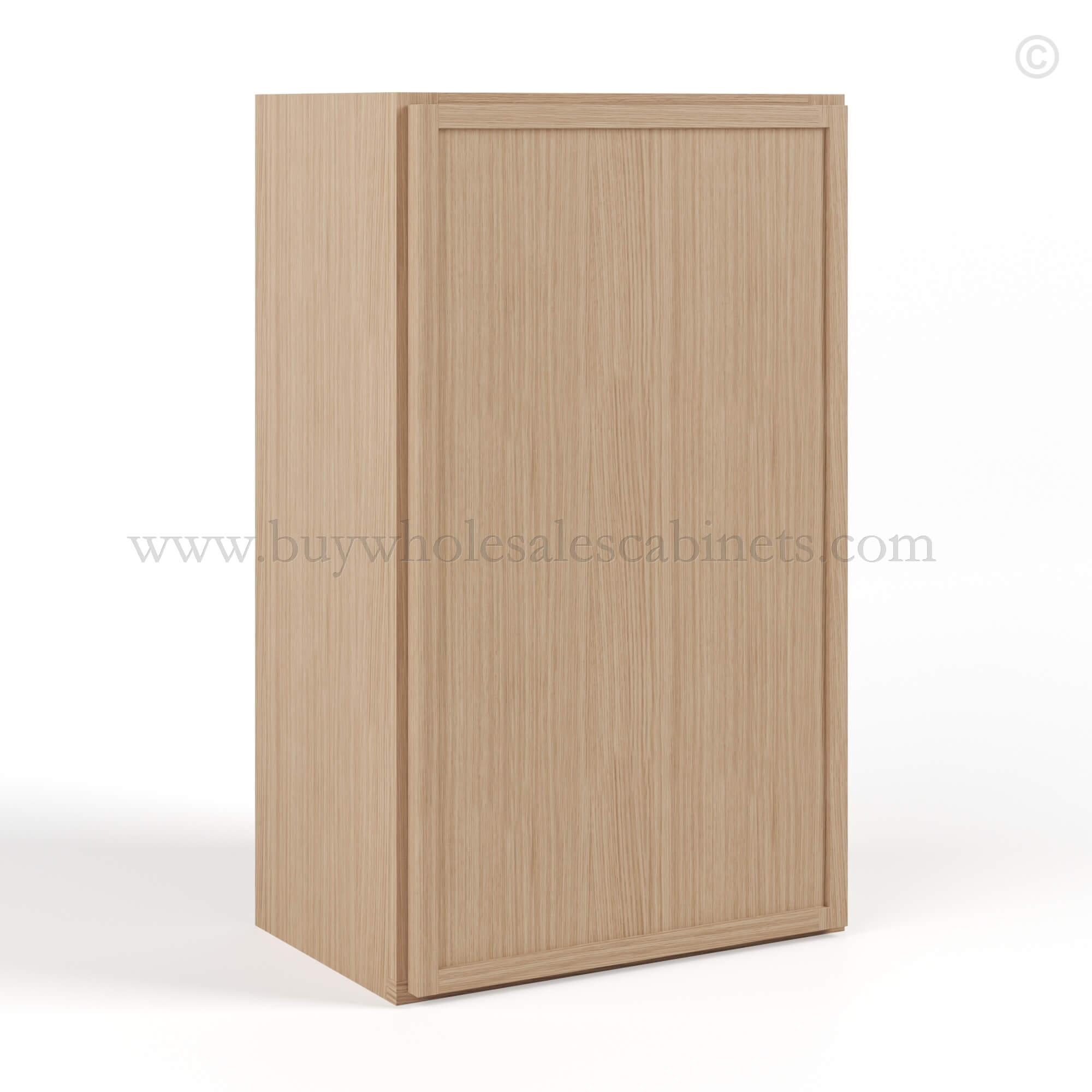 Slim Oak Shaker 30H Single Door Wall Cabinet, rta cabinets, wholesale cabinets