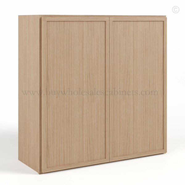 Slim Oak Shaker 30H Double Door Wall Cabinet, rta cabinets, wholesale cabinets