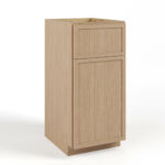 Slim Oak Shaker Trash Base Cabinet, rta cabinets, wholesale cabinets