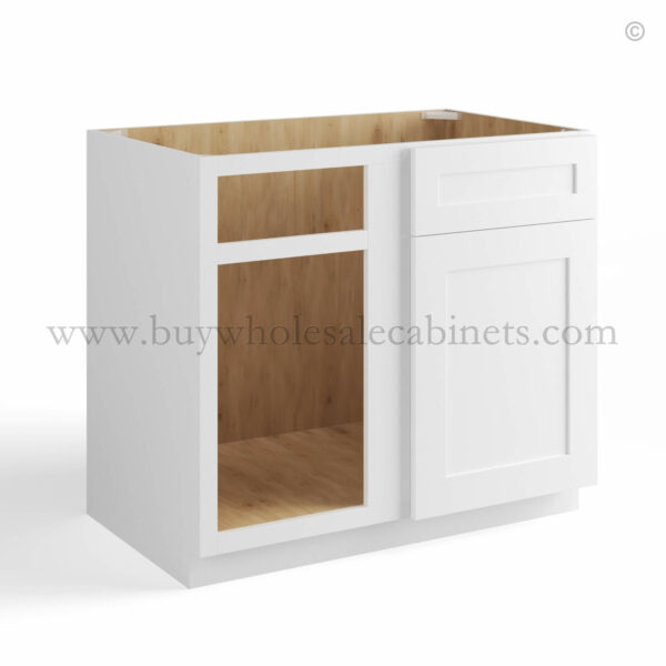 White Shaker Blind Corner Base Cabinet (L/R interchangeable)