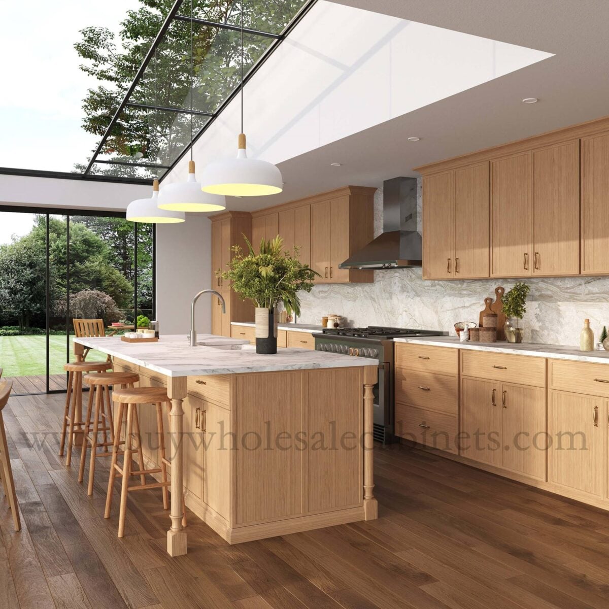 White Oak Kitchen Cabinets