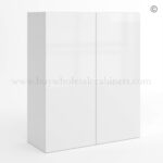 Frameless Gloss White 36″H Double Door Wall Cabinet, rta cabinets, white frameless cabinets