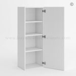 Frameless Gloss White 42″H Single Door Wall Cabinet, rta cabinets, white frameless cabinets