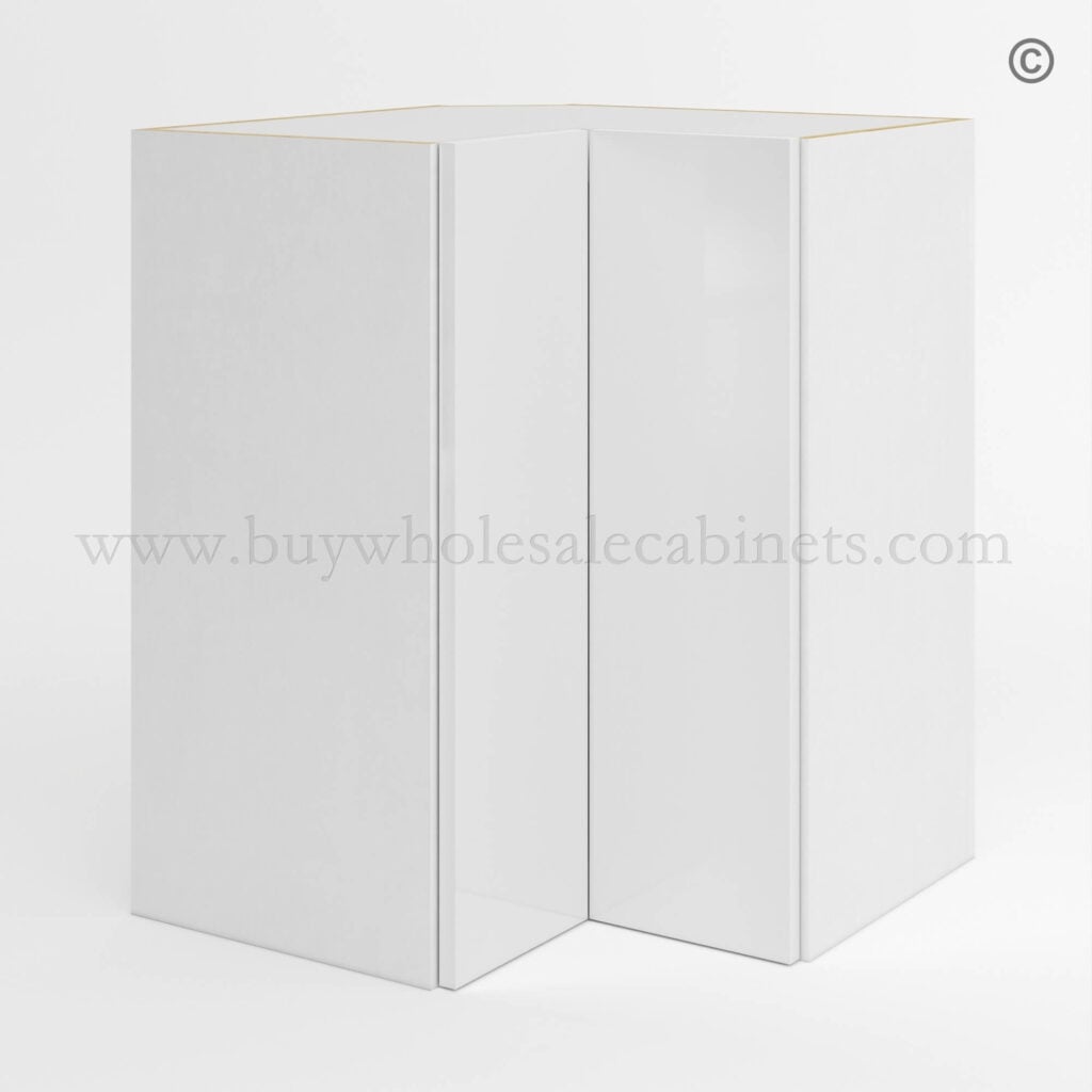 Frameless Gloss White Easy Reach Wall Cabinet, rta cabinets, white wall cabinets