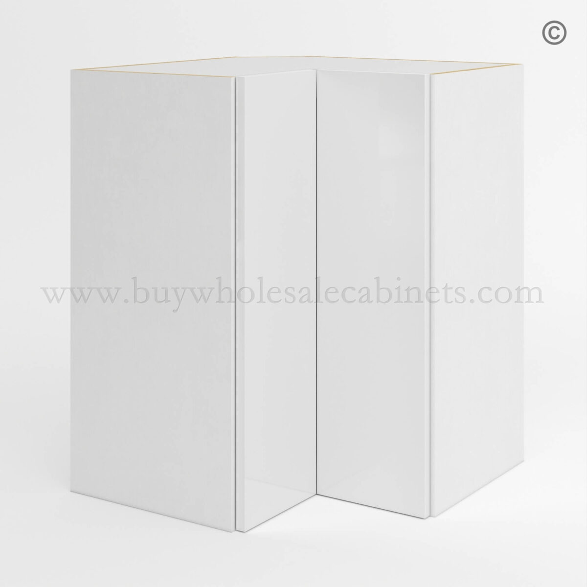 Frameless Gloss White Easy Reach Wall Cabinet, rta cabinets, white wall cabinets