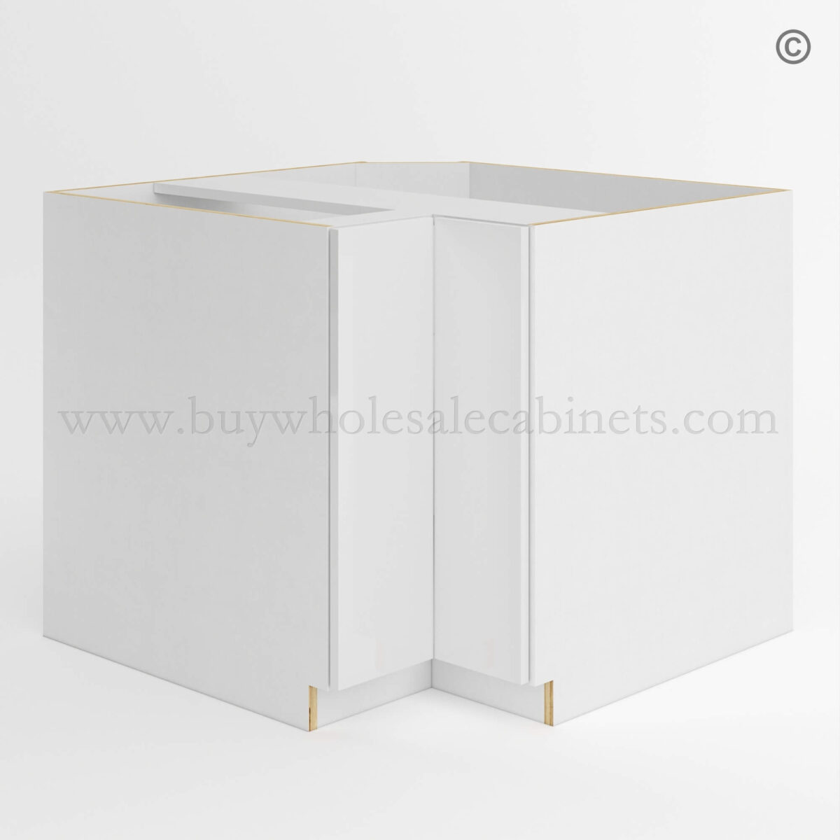 Frameless Gloss White Easy Reach Base Cabinet, rta cabinets, white base cabinets