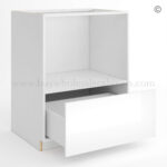 Frameless Gloss White Microwave Base Cabinet, rta cabinets, base cabinets