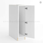 Frameless Gloss White Full Height Single Door Base Cabinet, rta cabinets, base cabinets