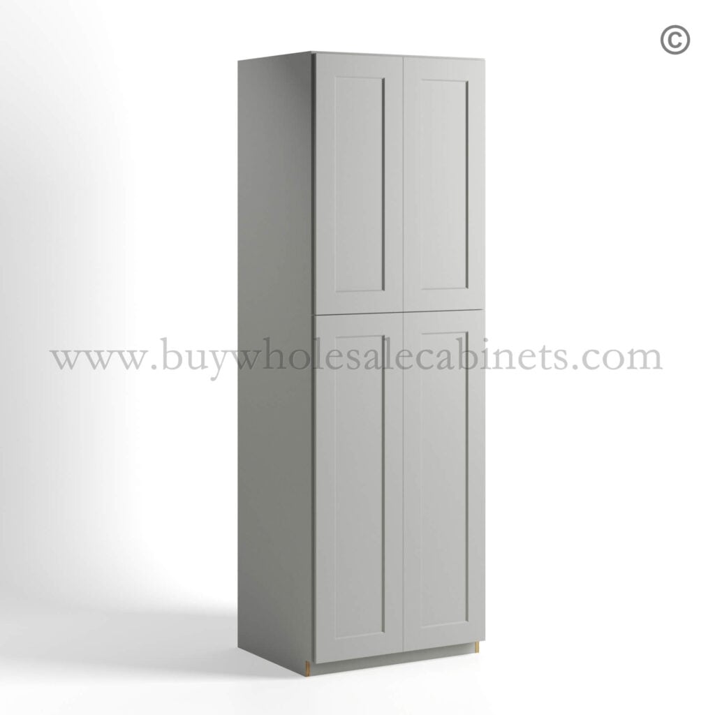 Dorian Gray Shaker Tall Pantry Cabinet with 4 Doors