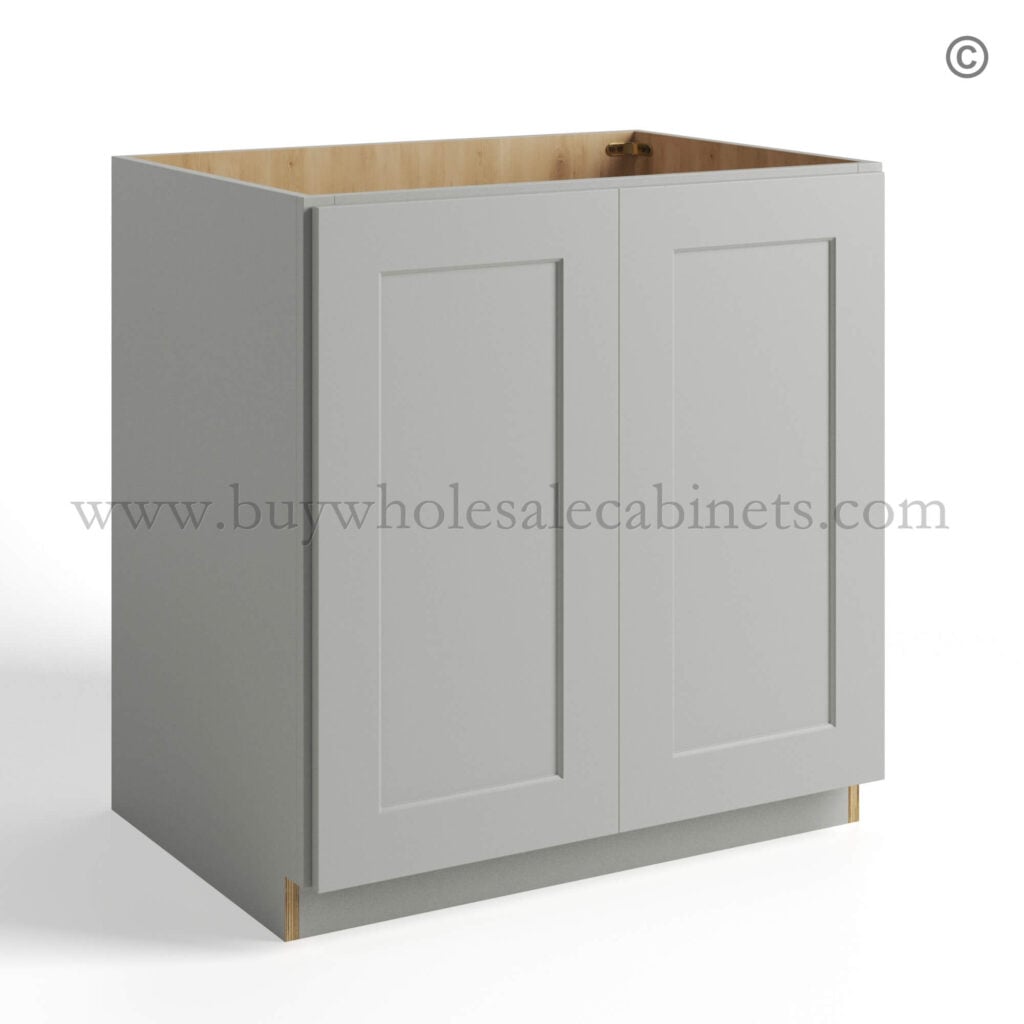 Dorian Gray Shaker Full Height Double Door Base Cabinet