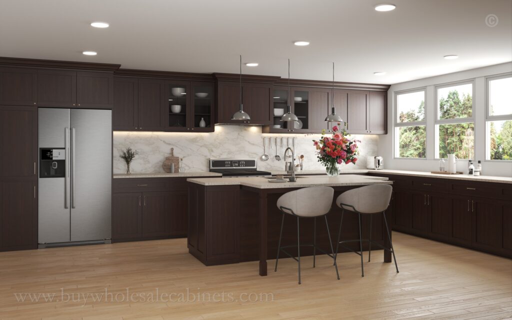 espresso kitchen cabinets, shaker kitchen cabinets