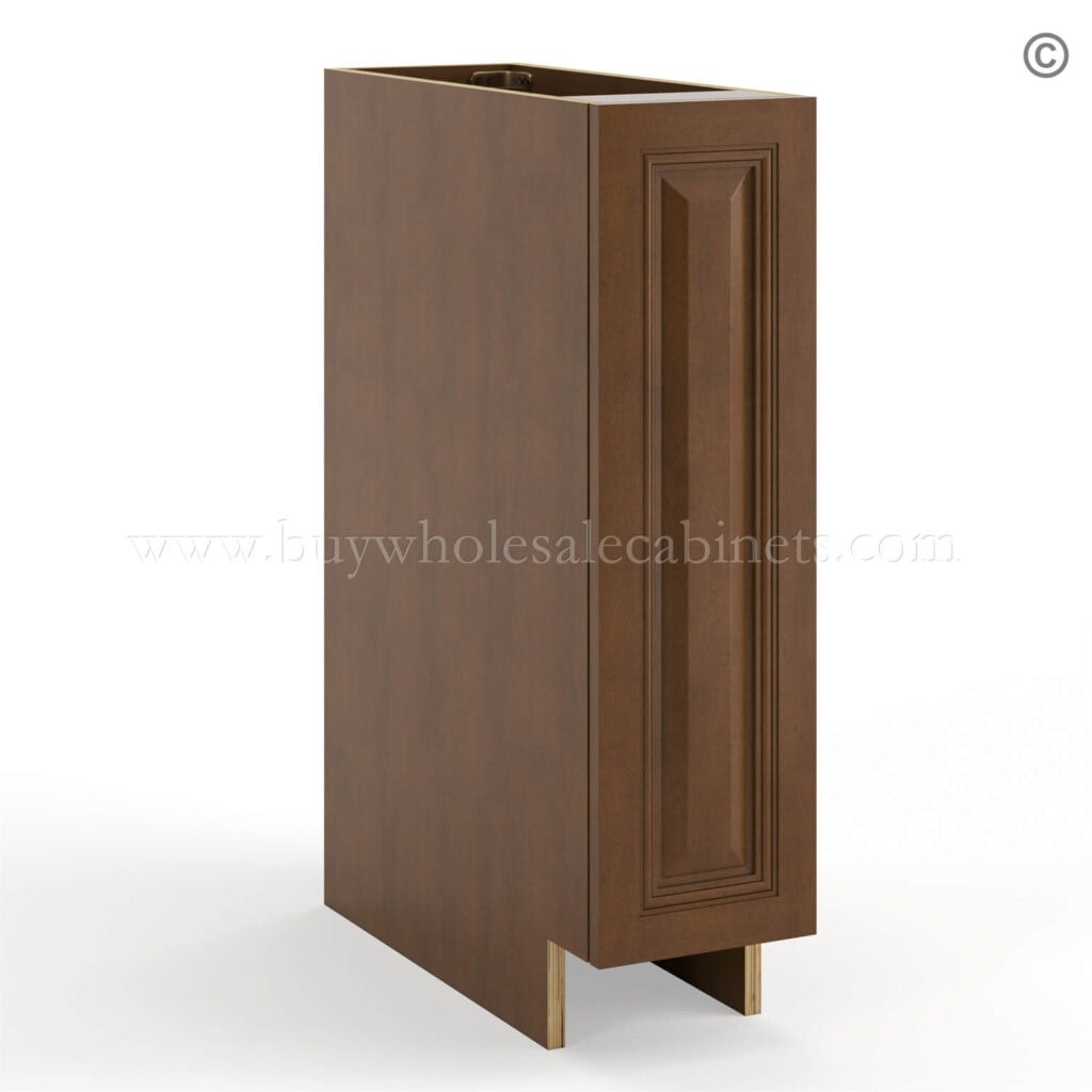 Frameless Classic Chestnut Base Spice Rack Pull Out