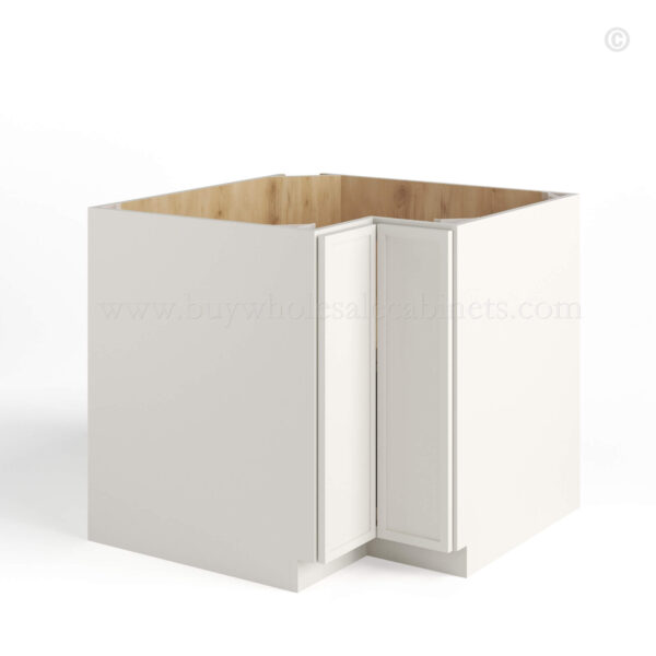 Slim Dove White Lazy Susan Base Cabinet, dove white cabinets, rta cabinets