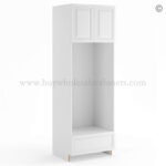 Frameless White Deco Double Oven Cabinet
