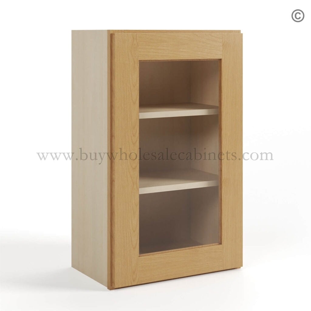 Treasure Chest Shaker 30 H Single Door Wall Cabinet with Glass Door