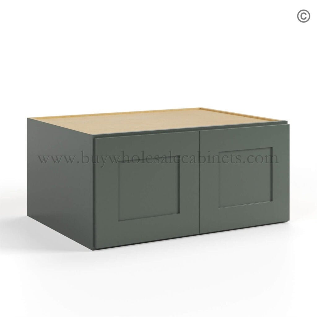 Green Shaker 30 W Refrigerator Wall Cabinet 24 Deep, rta cabinets
