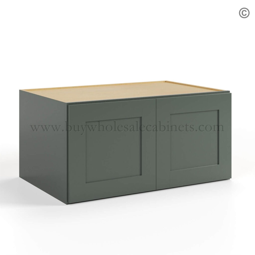 Green Shaker 36 W Refrigerator Wall Cabinet 24 Deep, rta cabinets