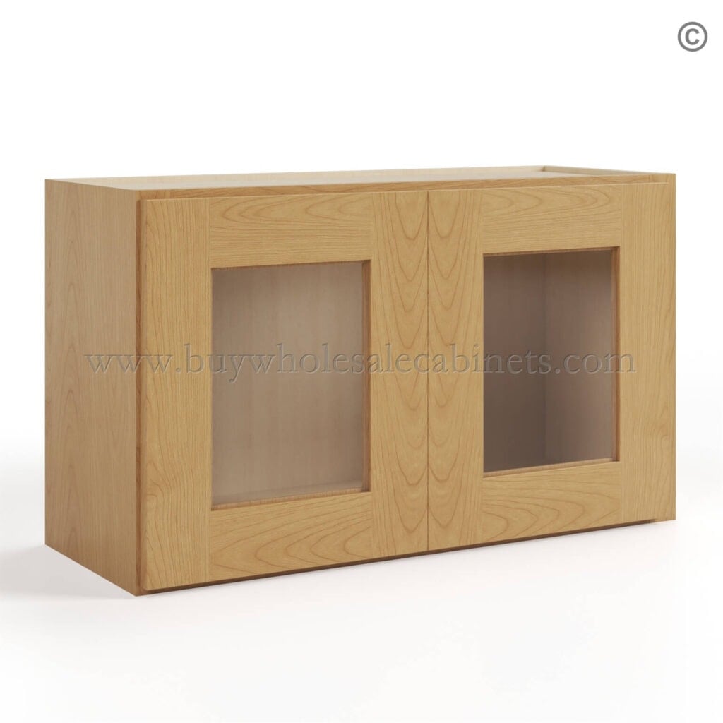 Treasure Chest Shaker 18 H Double Door Wall Cabinet With Glass Doors, wall cabinets