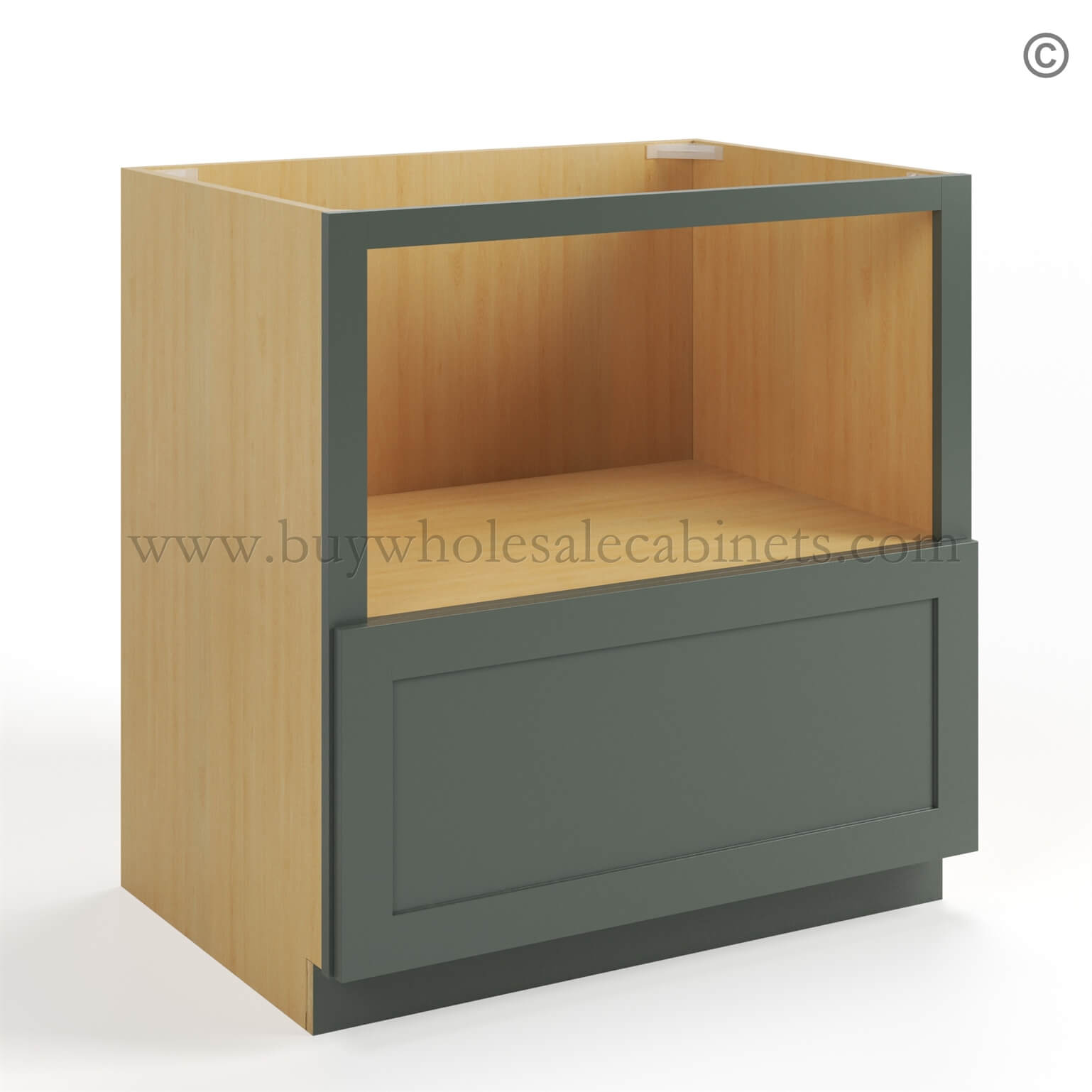 Treasure Chest Shaker Microwave Base Cabinet