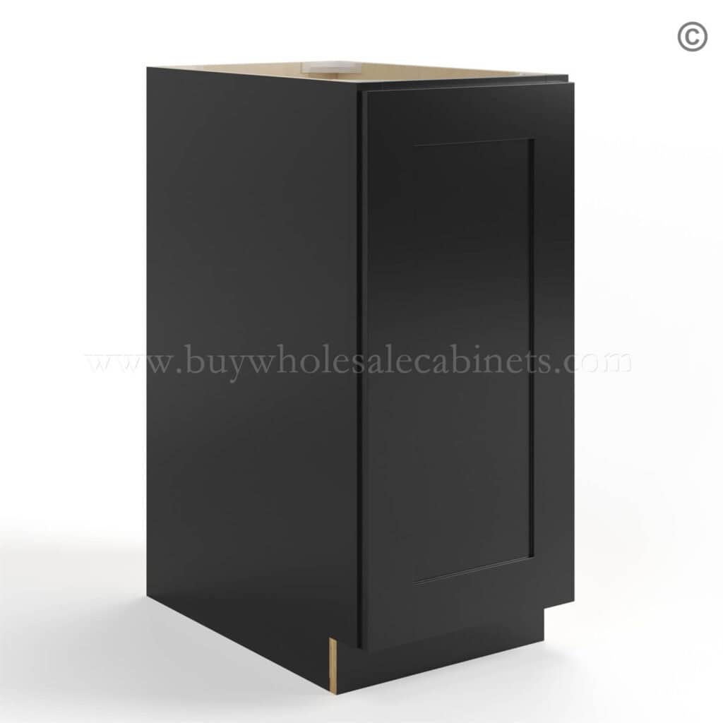 Black Shaker Base Cabinet - Full Height Door