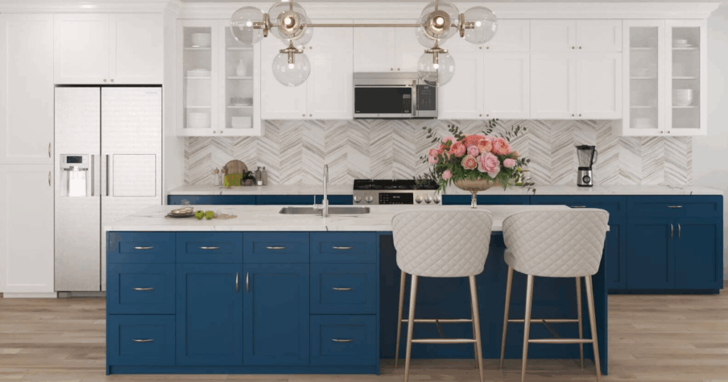 how deep are kitchen base cabinets​