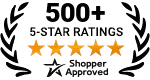 5 Star Excellence award from Shopper Approved for collecting at least 100 5 star reviews