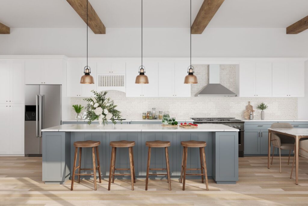 two tone kitchen