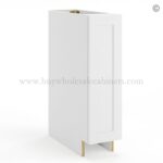 Frameless Modern White Shaker Base Spice Rack Pull Out - 1 Full Height Door