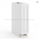 Frameless White Deco Base Spice Rack Pull Out - 1 Full Height Door