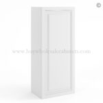Frameless White Deco 42" Tall Wall Cabinet - 1 Door 3 Shelves