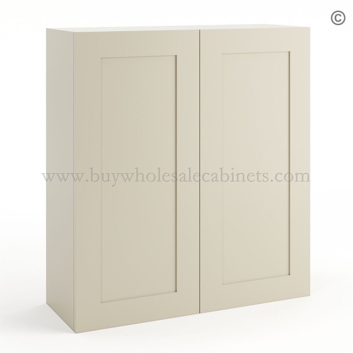 20-ivory-white-shaker-36”-high-two-doors-wall-cabinet-closed