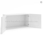 Frameless White Deco 12" Deep Wall Cabinet - 2 Doors No Shelf - Image 2