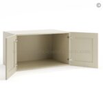 Frameless Ivory White 24" Deep Wall Cabinet - 2 Doors No Shelf - Image 2