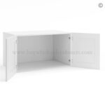 Frameless White Deco 24" Deep Wall Cabinet - 2 Doors No Shelf - Image 2