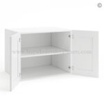 Frameless Modern White Shaker 24" Deep Wall Cabinet - 2 Doors 1 Shelf - Image 2