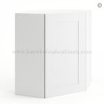 Frameless Modern White Shaker 24" Wide Wall Diagonal Door - 1 Door, 1 Shelf