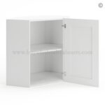 Frameless Modern White Shaker 24" Wide Wall Diagonal Door - 1 Door, 1 Shelf - Image 2