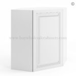 Frameless White Deco 24" Wide Wall Diagonal Door - 1 Door, 1 Shelf