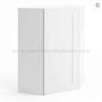 Frameless Modern White Shaker 24" Wide Wall Diagonal Door - 1 Door 2 Shelves