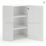Frameless Modern White Shaker 24" Wide Wall Diagonal Door - 1 Door 2 Shelves - Image 2