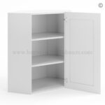 Frameless White Deco 24" Wide Wall Diagonal Door - 1 Door 2 Shelves - Image 2