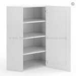 Frameless White Deco 24" Wide Wall Diagonal Door - 1 Door 3 Shelves - - Image 2